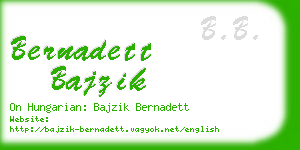 bernadett bajzik business card